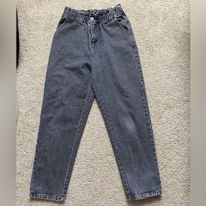 Charcoal Faded Black High-waisted Mom Jeans